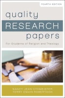 Quality Research Papers: For Students of Religion and Theology Paperback