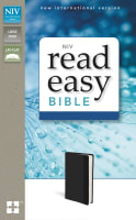 NIV Read Easy Bible Black Large Print (Red Letter Edition) Premium Imitation Leather