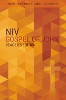 NIV Pocket Gospel of John Reader's Edition Orange Cross (Black Letter Edition) Paperback
