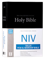 NIV Value Pew and Worship Bible Black (Black Letter Edition) Hardback