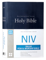 NIV Value Pew and Worship Bible Blue (Black Letter Edition) Hardback
