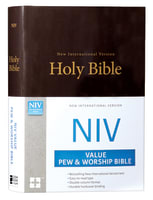 NIV Value Pew and Worship Bible Brown (Black Letter Edition) Hardback