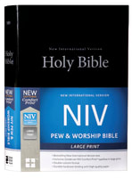 NIV Pew and Worship Bible Large Print Black (Black Letter Edition) Hardback
