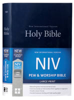 NIV Pew and Worship Bible Large Print Blue (Black Letter Edition) Hardback