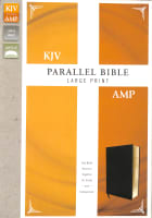 Kjv/Amp Parallel Bible Large Print Black (Kjv Red Letter, Amp Black Letter) Bonded Leather