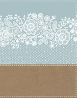 NIV Journal the Word Bible Large Print Blue/Tan (Black Letter Edition) Premium Imitation Leather