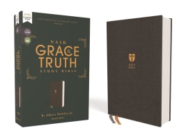 NASB Grace and Truth Study Bible Gray 1995 Text (Red Letter Edition) Fabric over hardback