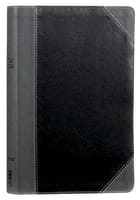 NIV Thinline Bible Large Print Black/Gray (Red Letter Edition) Premium Imitation Leather