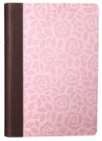 NIV Thinline Bible Large Print Pink Floral (Red Letter Edition) Premium Imitation Leather