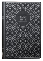 NIV Value Thinline Bible Large Print Gray/Black (Black Letter Edition) Premium Imitation Leather