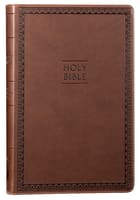 NIV Value Thinline Bible Large Print Brown (Black Letter Edition) Premium Imitation Leather