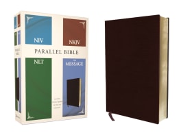NIV, NKJV, NLT, the Message, Contemporary Comparative Parallel Bible Burgundy Bonded Leather