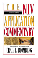 1 Corinthians (Niv Application Commentary Series) Hardback