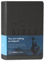 NIV Colour Burst Bible Large Print Charcoal Premium Imitation Leather