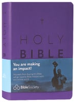 NIV Colour Burst Bible Large Print Royal Purple Premium Imitation Leather