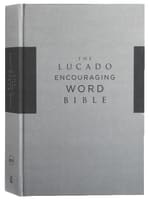 NKJV Lucado Encouraging Word Bible Gray Fabric over hardback