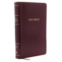 KJV Reference Bible Personal Size Giant Print Burgundy (Red Letter Edition) Imitation Leather