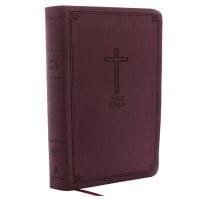 KJV Reference Bible Personal Size Giant Print Burgundy (Red Letter Edition) Premium Imitation Leather