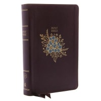 KJV Deluxe Reference Bible Personal Size Giant Print Burgundy (Red Letter Edition) Premium Imitation Leather