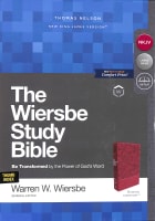 NKJV Wiersbe Study Bible Burgundy Indexed Premium Imitation Leather