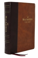 NKJV Macarthur Study Bible Brown Indexed (2nd Edition) Premium Imitation Leather