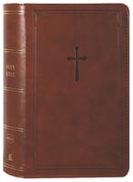 NKJV End-Of-Verse Reference Bible Compact Large Print Brown (Red Letter Edition) Premium Imitation Leather
