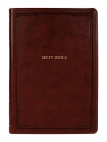 NKJV Reference Bible Super Giant Print Brown Thumb Index (Red Letter Edition) Premium Imitation Leather