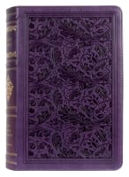 KJV Sovereign Collection Bible Personal Size Purple Thumb Indexed (Red Letter Edition) Premium Imitation Leather