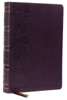 NKJV Single-Column Wide-Margin Reference Bible Purple (Red Letter Edition) Premium Imitation Leather