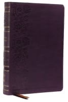 NKJV Single-Column Wide-Margin Reference Bible Purple Thumb Indexed (Red Letter Edition) Premium Imitation Leather