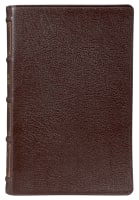 NKJV Thinline Reference Bible Brown Thumb Indexed (Red Letter Edition) Genuine Leather