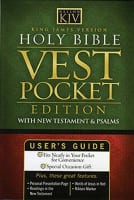 KJV Vest Pocket New Testament and Psalms Black (Red Letter Edition) Imitation Leather