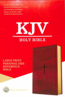 KJV Holy Bible Large Print Personal Size Reference Bible Brown (Red Letter Edition) Premium Imitation Leather
