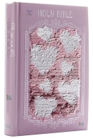 ICB Sequin Sparkle and Change Bible Pink Hardback