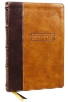 KJV Center-Column Reference Bible With Apocrypha Brown Thumb Indexed (Red Letter Edition) Premium Imitation Leather