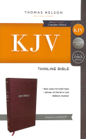 KJV Thinline Bible Burgundy (Red Letter Edition) Premium Imitation Leather