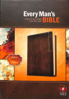 NLT Every Man's Bible Deluxe Explorer Edition Rustic Brown (Black Letter Edition) Imitation Leather