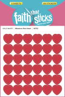 Miniature Red Heart (6 Sheets, 216 Stickers) (Stickers Faith That Sticks Series) Stickers