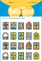 Stained Glass Crosses (6 Sheets, 10 Designs, 120 Stickers) (Stickers Faith That Sticks Series) Stickers