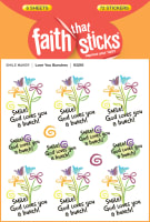 Love You Bunches (6 Sheets, 72 Stickers) (Stickers Faith That Sticks Series) Stickers