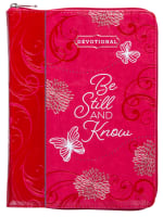 Devotional: Be Still and Know, Ziparound, Pink Imitation Leather