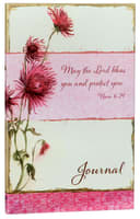 Journal: May the Lord Bless You and Protect You Pink Flowers (Numbers 6:24) Flexi-back