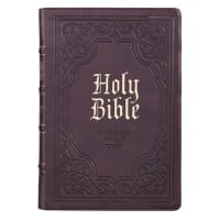 KJV Giant Print Bible Indexed Dark Brown (Red Letter Edition) Imitation Leather