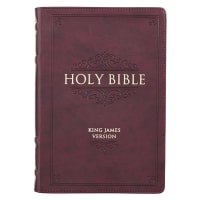 KJV Large Print Thinline Bible Indexed Burgundy (Red Letter Edition) Imitation Leather