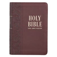KJV Compact Large Print Bible Brown (Red Letter Edition) Imitation Leather
