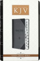 KJV Giant Print Bible Indexed Black/Dark Gray (Red Letter Edition) Imitation Leather