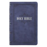 KJV Giant Print Bible Indexed Dark Blue (Red Letter Edition) Imitation Leather