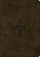 ESV Study Bible Olive Celtic Cross Design (Black Letter Edition) Imitation Leather