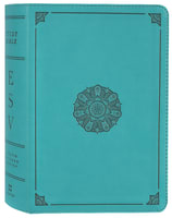 ESV Study Bible Personal Size Turquoise Emblem Design (Black Letter Edition) Imitation Leather
