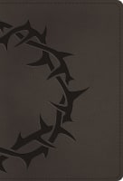 ESV Large Print Compact Bible Charcoal Crown Design (Red Letter Edition) Imitation Leather